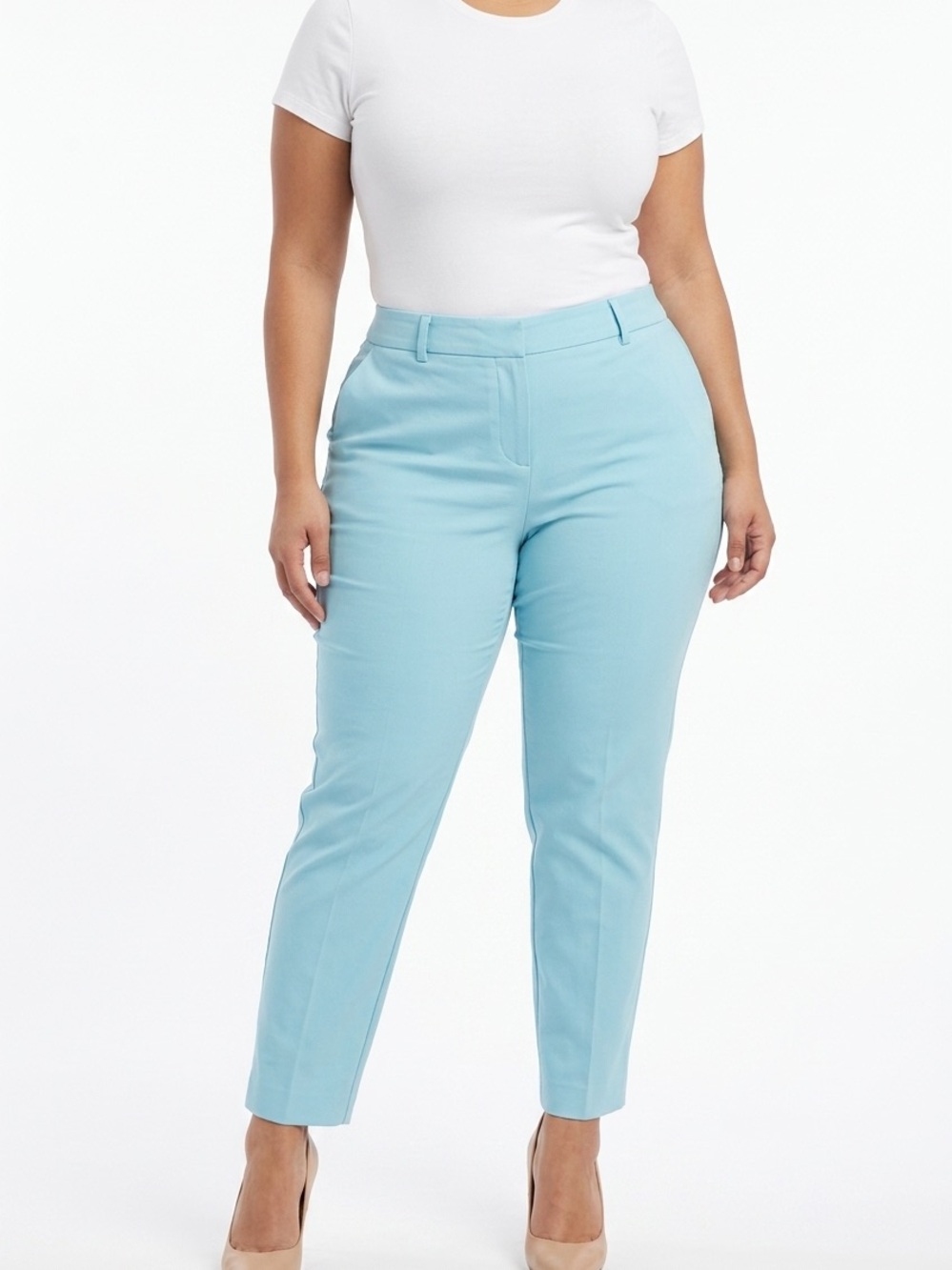 LAFAYETTE 148 New York | Manhattan Crop Tailored Pants Sky Blue Women’s Size 14